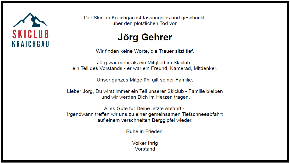 Nachruf Joerg Gehrer
